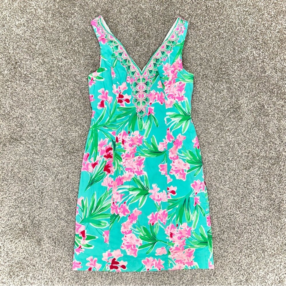 Lilly Pulitzer Veya Aqua Al Fresco Isn’t She Lovely Spring Floral Dress